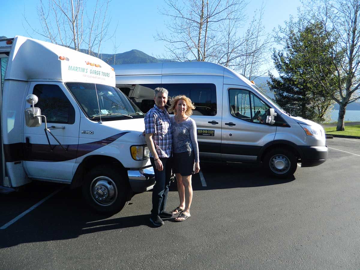 Martin and Christine in Front of Tour Van