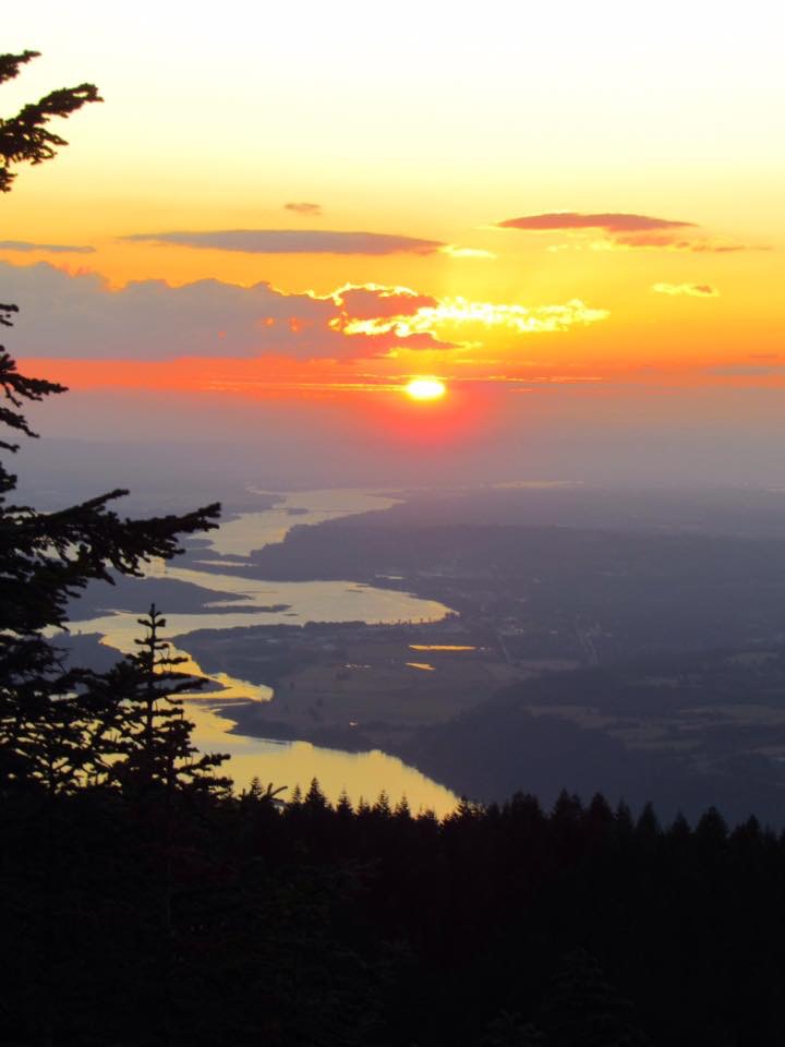 Sunset in Columbia Gorge